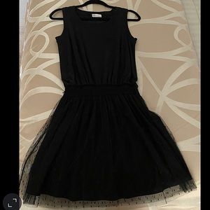 RED Valentino Sleeveless Dress Tulle Skirt Black
